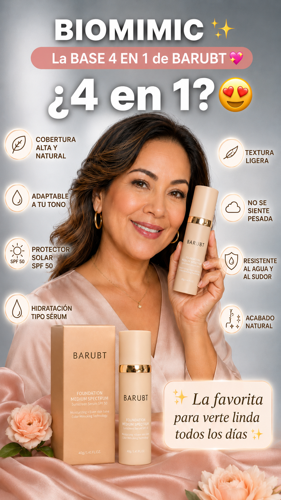 Base de maquillaje 4 EN 1 - BARUBT