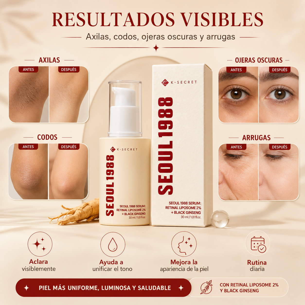 SERUM DE RETINOL ACLARADOR | SEOUL
